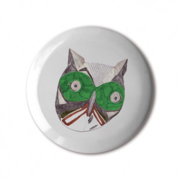 Gift Box: 3 button badges (Owl Cow Wax)