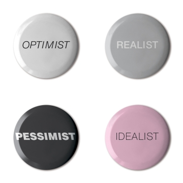 Gift Box: 4 button badges (Optimist Series)
