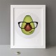 Avocado Hipster print