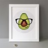 Avocado Hipster print