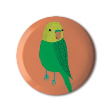 Bird (Budgie on Orange) print