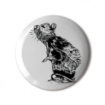 Gift Box: 4 button badges (Animal Drawings)