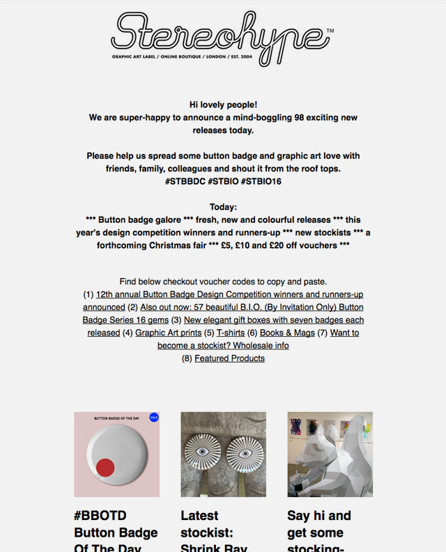 Stereohype newsletter #9