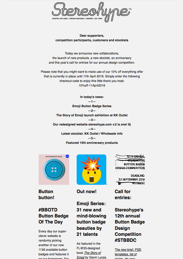 Stereohype Newsletter #6