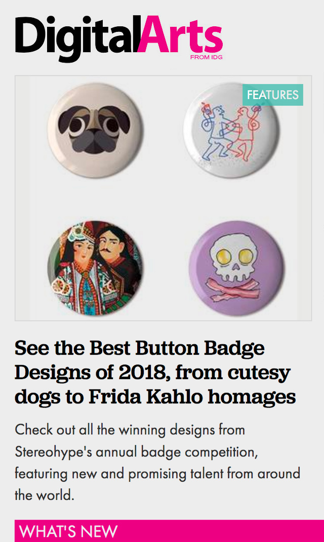 Digital Arts feature See the Best Button badge Designs of 2018