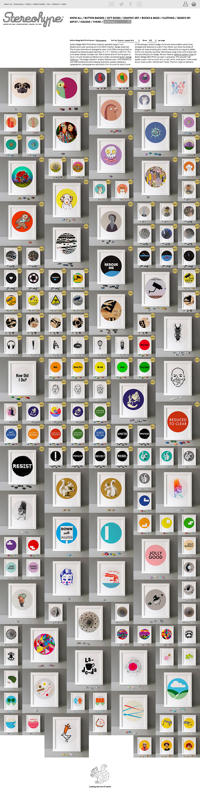 95 new Button Badge Motif Prints added
