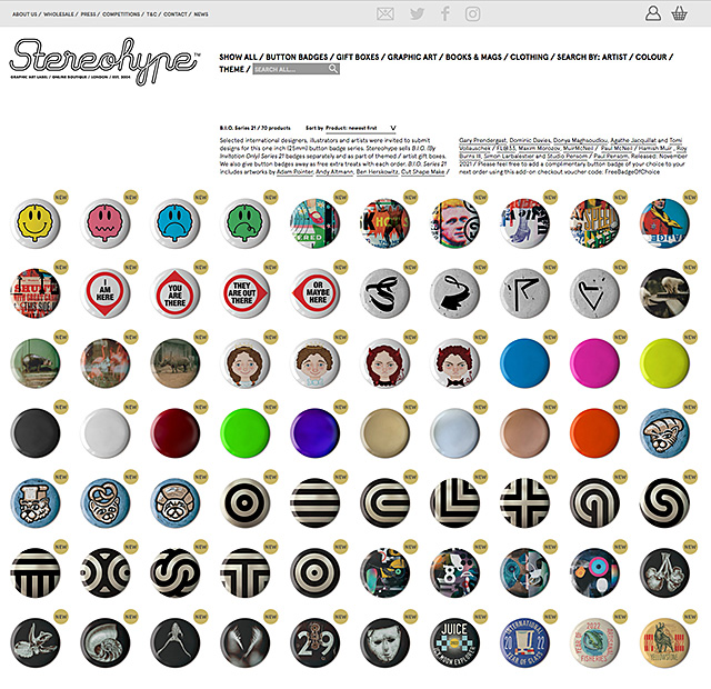 B.I.O. (By Invitation Only) Button Badge Series 21