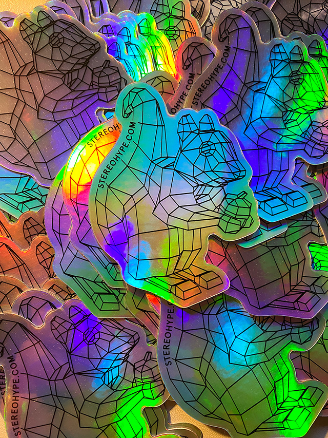 holographic Stereohype sticker