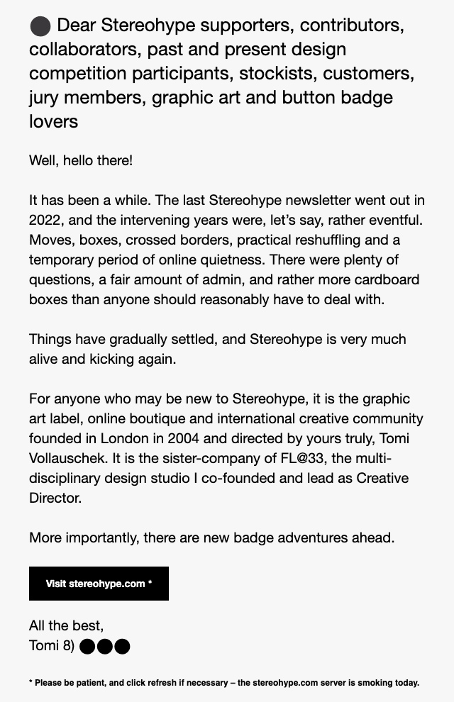 Newsletter #35: We’re back!